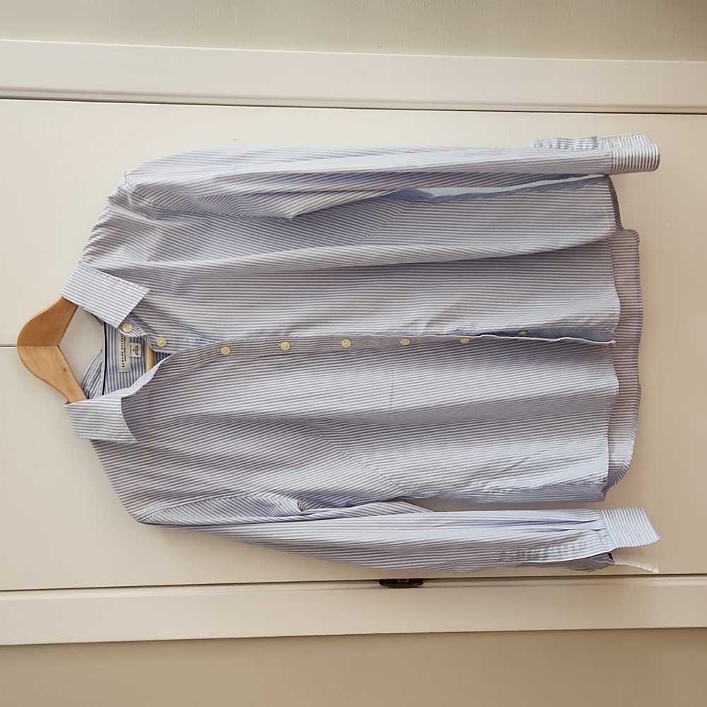 Banana Republic Non-Iron Fitted Striped Stretch Top
